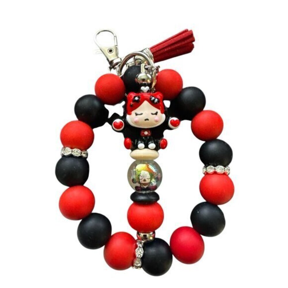 Skullpanda Stretchy Silicone Bracelet Wristlet Mama Keychain